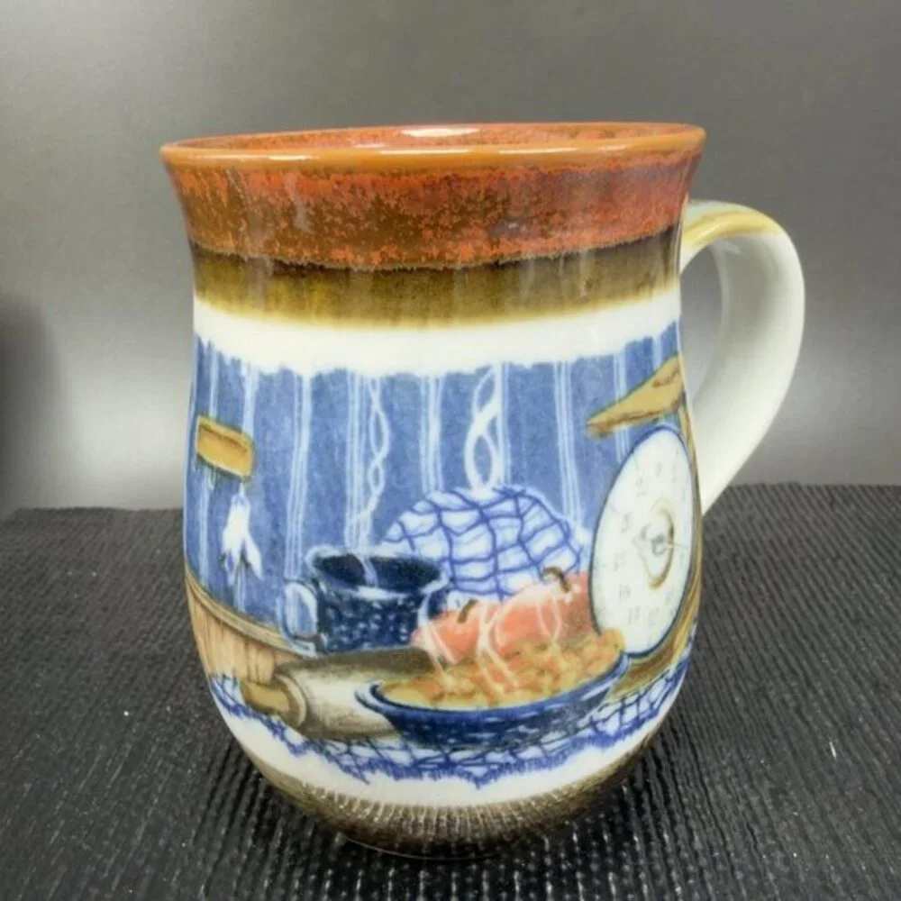 Otagiri Stoneware Pottery Coffee Mug Cup Country Kitchen Ceramic Made In Japan‎